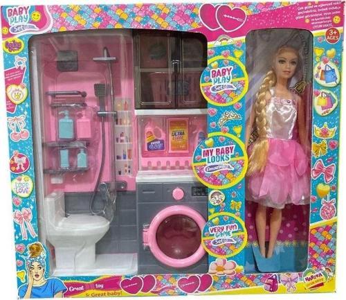 Bebekli Banyo Dolaplı Ütülü Oyun Seti 3923