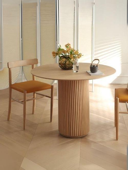 Breeze Yuvarlak Ahşap Bohem Masa 100x100