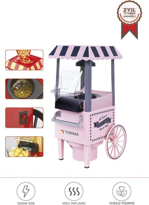 Tpm-01 Pembe Yağsız Mısır Patlatma Popcorn Makinesi