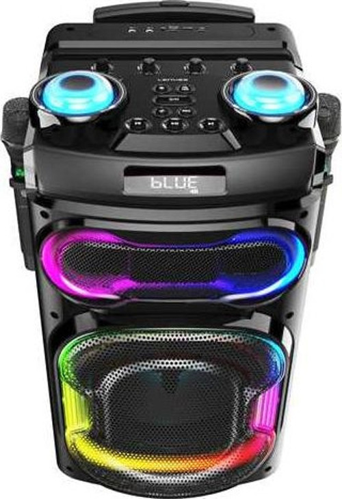 S886 Rgb Işıklı Çift Mikrofonlu Kablosuz Tws Bluetooth Speaker Hoparlör V5.3 Siyah