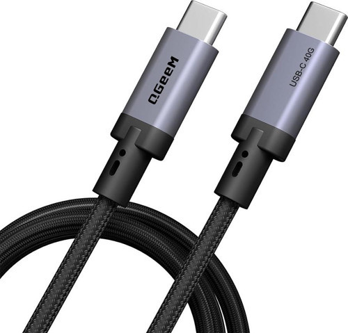 Qg03 Type-C To Type-C Pd 40G 8K@60Hz Data Kablosu Ve Çevirici 240W 1M Gri