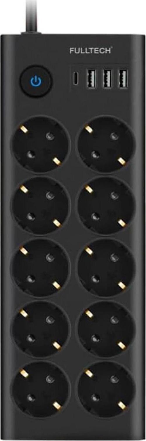 Ftr14 Type-c Girişli Akım Korumalı 10’lu Priz, 3 Usb