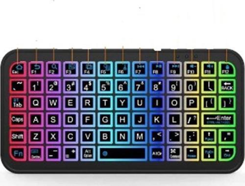 Mini Klavye Smarttv Işıklı Bluetooth Kablosuz Televizyon Ps3 Dizüstü Tabletler Ve Telefonlar İçin