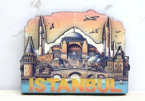 Ahşap İstanbul Temalı Magnet Alk4364