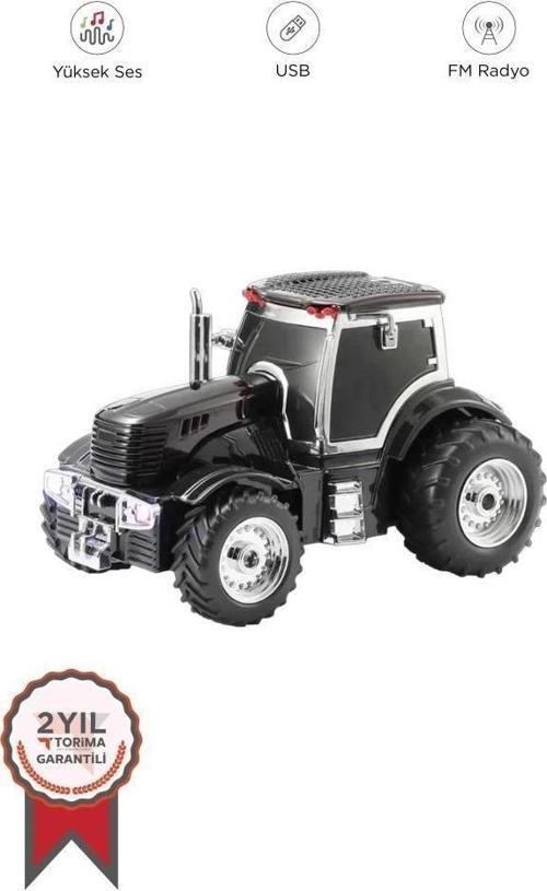 D42 Siyah Traktör Tasarım Usb/fm Radyo Bluetooth Hoparlör Speaker