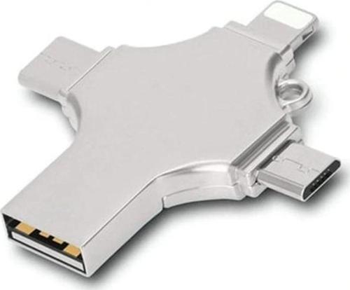 Otg 4in1 Cep Telefonu Çok Fonksiyonlu Usb Flash Bellek 64 Gb Type-c, Micro Sd Ve Kart Okuyucu