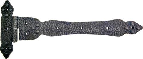 Antika Tarz Dekoratif Pirinç Kuyruklu Yönlü Dövme Menteşe - Battal, Oksit