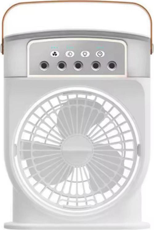 Şarjlı 600 Ml Su Hazneli Taşınabilir Masaüstü Vanilatör  Güçlü Fan Ve 2000 Mah Pil Beyaz