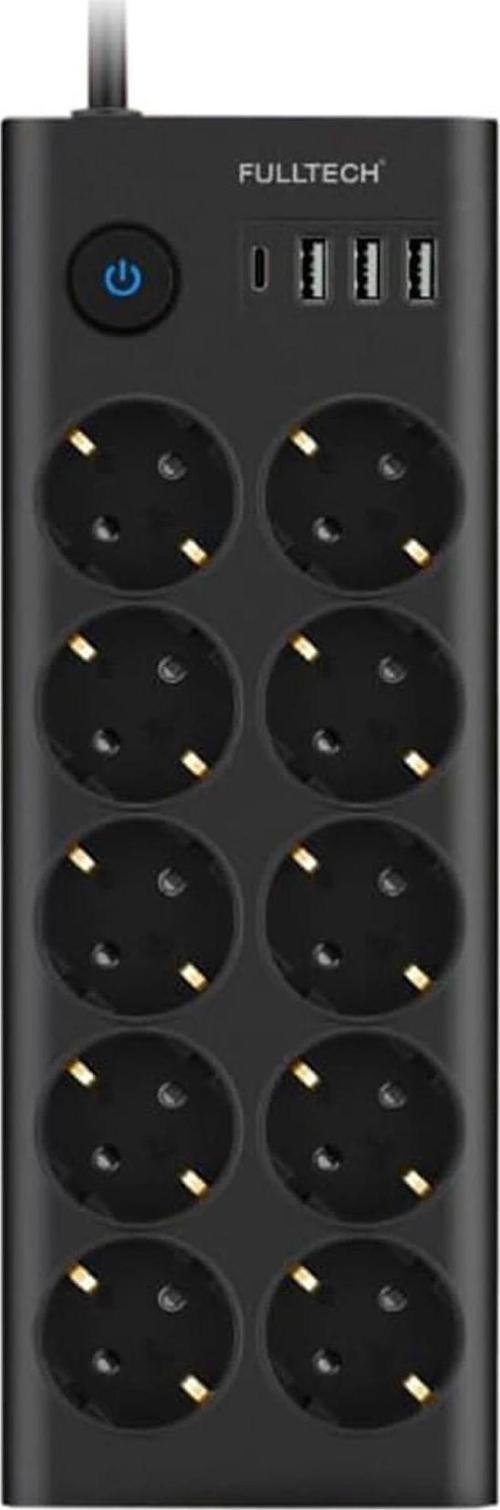 Ftr14 Type-c Girişli Akım Korumalı 10’lu Priz, 3 Usb
