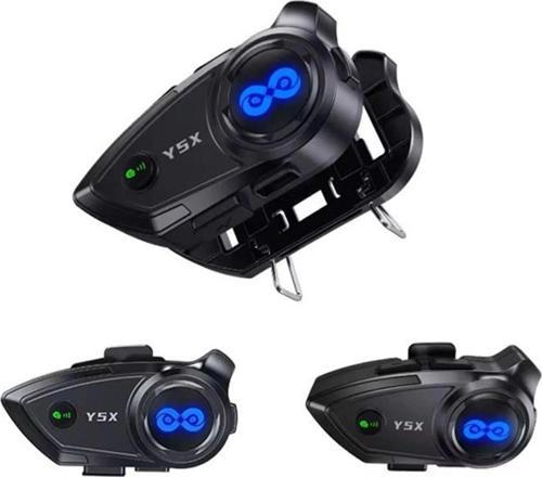 Y5x Rgb Işıklı Intercom 5 Kişi Bağlantılı 1000mah Motosiklet Bluetooth Kulaklık Seti