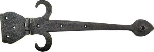 Antika Tarz Dekoratif Pirinç Kuyruklu Çanak Menteşe - 137x390 Mm, Oksit