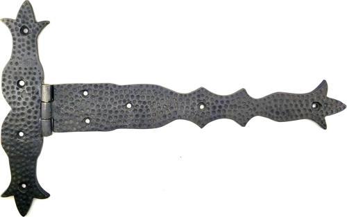 Antika Tarz Dekoratif Pirinç Kuyruklu Dövme Menteşe - 251x393 Mm, Oksit