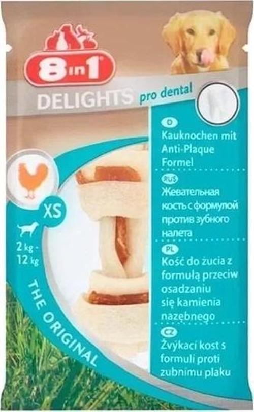 8in1 Delights Dental Köpek Kemik Ödülü Xsmall 12 Gr