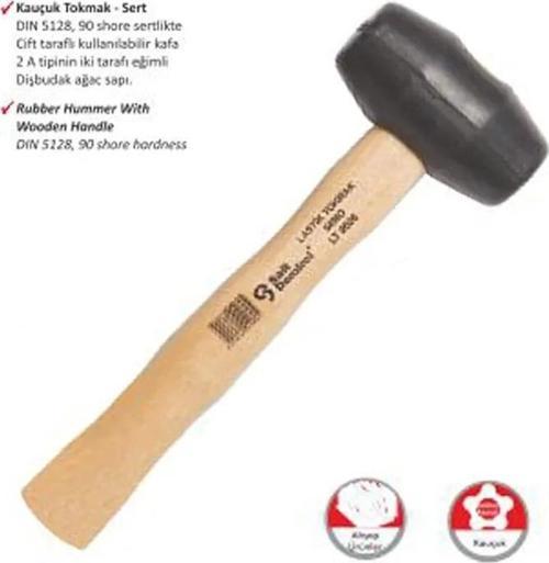 Ağaç Saplı Lastik Tokmak No:60