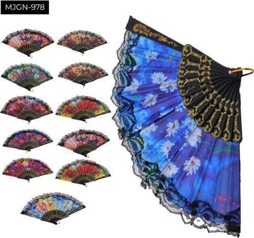 Çiçek Desenli Yelpaze