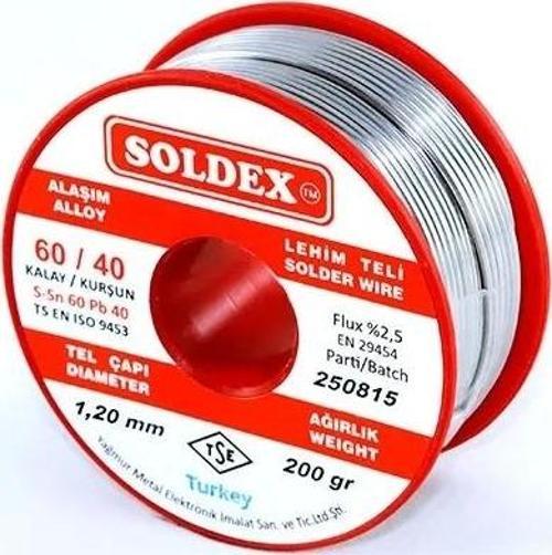 60-40 Lehim Teli 200 Gr 0,50 Mm - Sn:60 / Pb:40