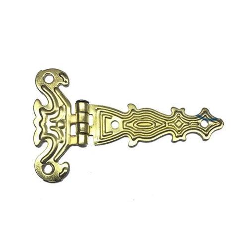 Dekoratif, Sac Tek Kuyruklu Menteşe - 40x68 Mm, Küçük, Sarı, 1 Adet