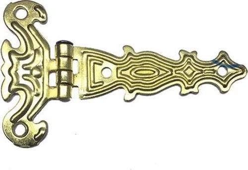 Dekoratif, Sac Tek Kuyruklu Menteşe - 40x68 Mm, Küçük, Sarı, 1 Adet