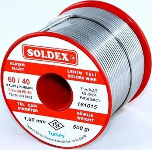 60-40 Lehim Teli 500 Gr 1 Mm - Sn:60 / Pb:40