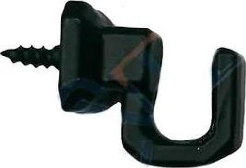 Vidalı Kanca, Askı Küçük - 15x18mm, Siyah - 1 Adet