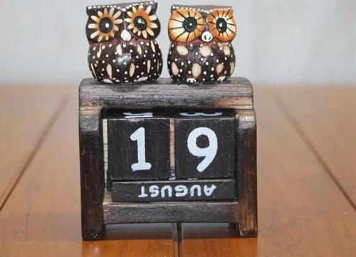 Ahşap Baykuş Takvim Polos-22