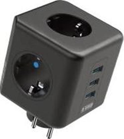 Termal Akım Korumalı Isıya Dayanıklı 3’lü Duvar Tipi Priz 3x Usb 1x Type-c