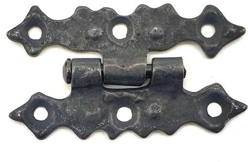 Antika Tarz Dekoratif Pirinç Yıldız Menteşe - 63x36 Mm, Oksit