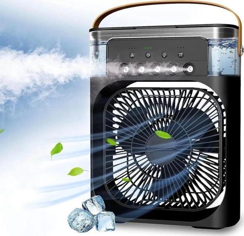 Taşınabilir Işıklı 5 Spreyli Vantilatör Buzlu Buharlı Vantilatör Mini Fan Nemlendirici