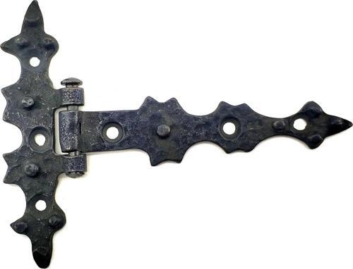 Antika Tarz Dekoratif Pirinç Yıldız Kuyruklu Menteşe - 85x110 Mm, Oksit