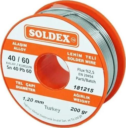 40-60 Lehim Teli 200 Gr 1.2 Mm - Sn:40 / Pb:60