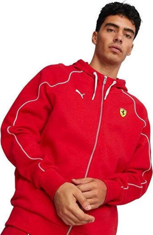 Ferrari Race Hooded Sweat Jacket Erkek Günlük Ceket 53816402 Kırmızı