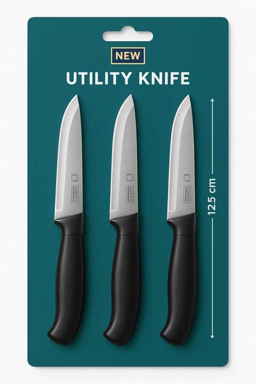 Stainless Steel Mutfak 3'Lü Bıçak