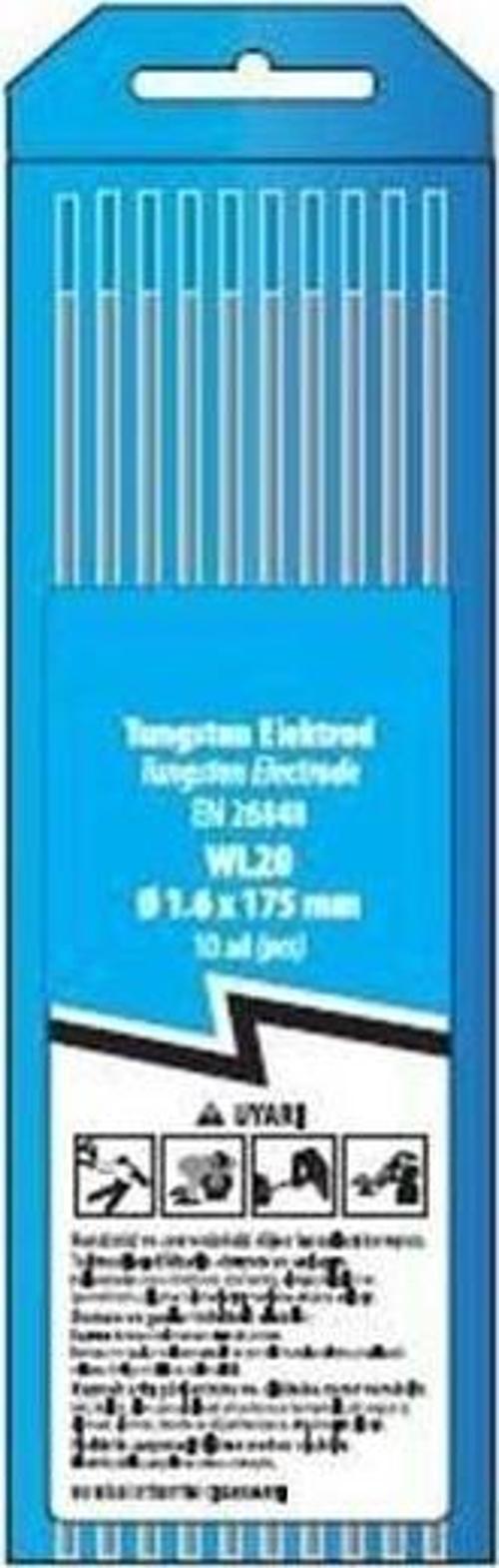 WL20 Gök Mavi Lantanlı Tungsten Elektrot 10'lu Paket 1,6mm