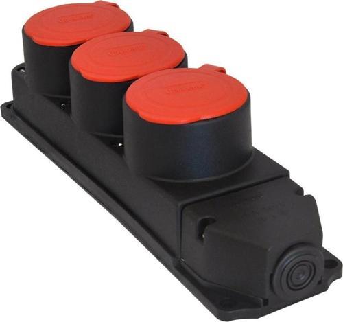 Kauçuk Üçlü Priz 3x25A