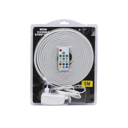 2025 Silikonlu Neon Magic RGB Şerit Led 220v Adaptörlü