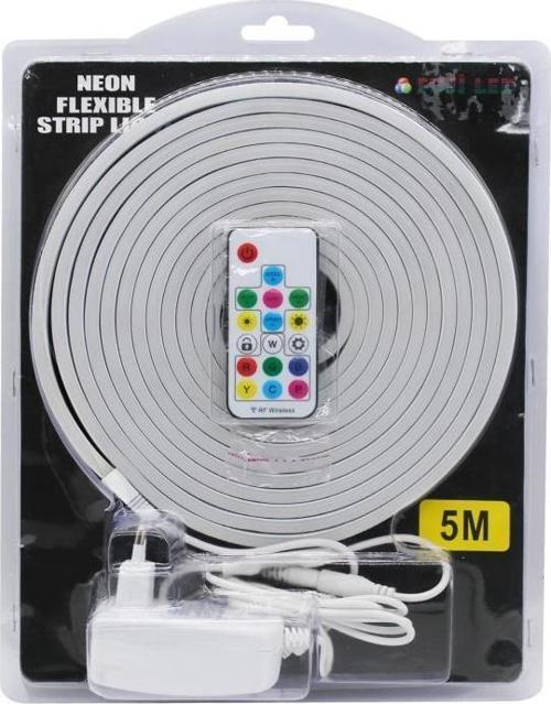 2025 Silikonlu Neon Magic RGB Şerit Led 220v Adaptörlü