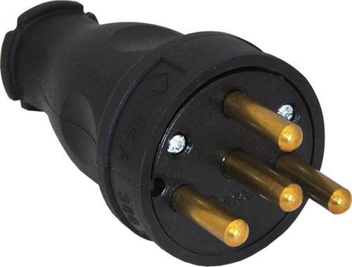 Kauçuk Düz Fiş 3x25A