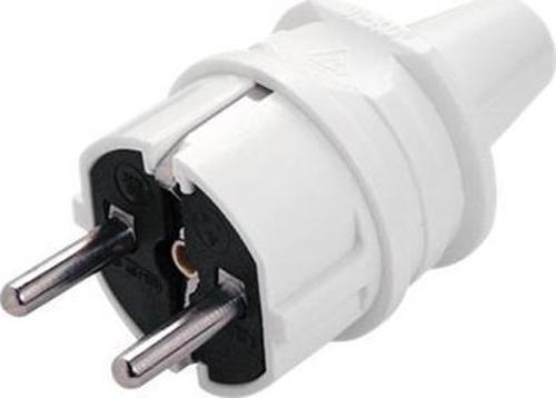 Topraklı Erkek Fiş  Beyaz