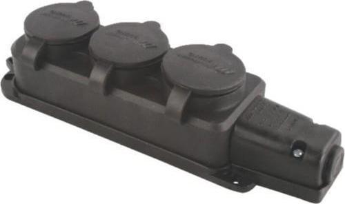 3'lü Kauçuk Grup Priz 1x16A