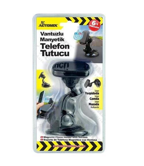 Vantuzlu Manyetik Telefon Tutucu