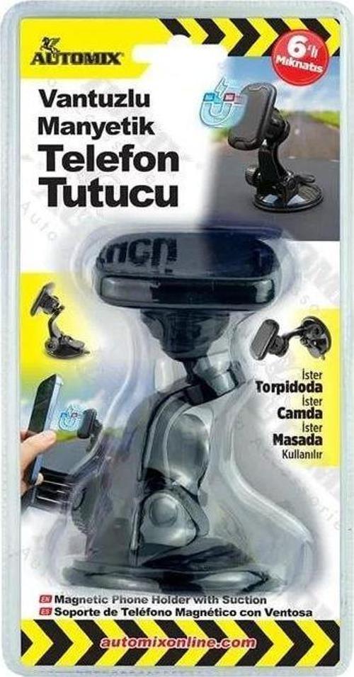 Vantuzlu Manyetik Telefon Tutucu
