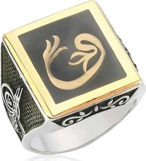 Gümüş Lale Vav Erkek Yüzük