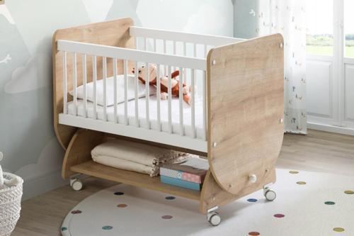 TB-1030 Sallanır Tekerlekli Sepet Bebek Beşik 50x90