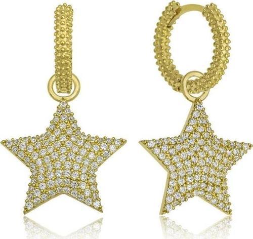 Gümüş Halka Yıldız Bayan Küpe