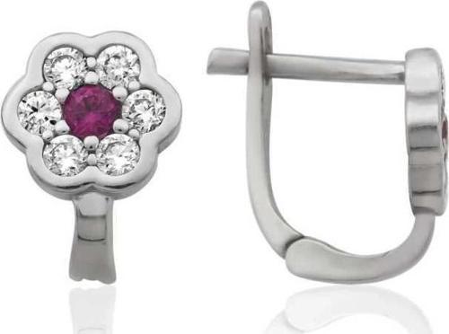 Gümüş Çiçek Küpe