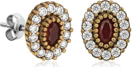 Gümüş Otantik Oval Çivili Bayan Küpe