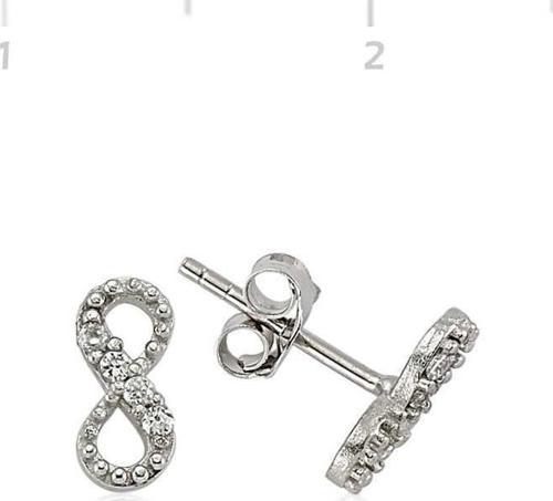 Gümüş Çivili Sonsuzluk Küpe