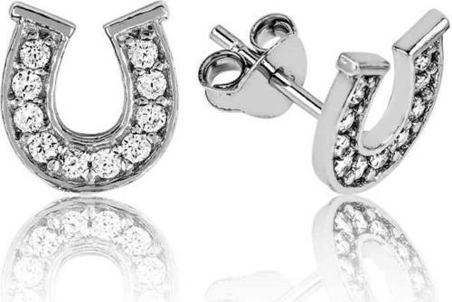 Gümüş Nal Çivili Küpe