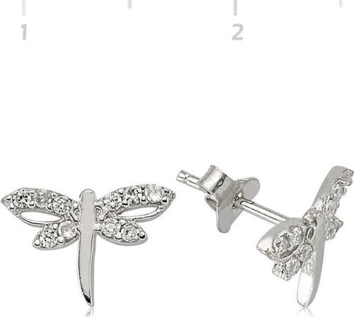 Gümüş Yusufçuk Çivili Küpe