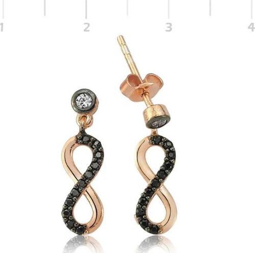 Gümüş Sonsuzluk Çivili Küpe